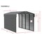 Arrow Storage Products Galvanized Steel Carport, W/ 2-Sided Enclosure, Compact Car Metal Carport Kit, 10'x20'x9', Eggshell CPH102009ECL2 - alternate 4